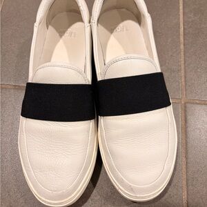 UGG Cream Loafers with Black Band
